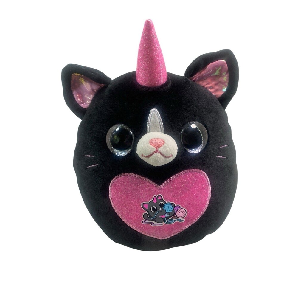 Rainbocorns Kittycorn Zuru Plush Pink Black Cat Kitty Yarn Balls Soft 9”